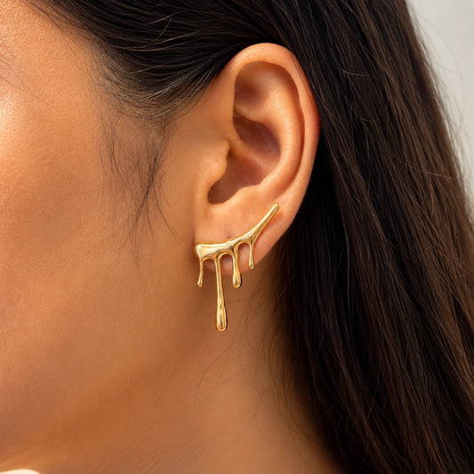 Dew Drops Earrings - 18K Gold Plated