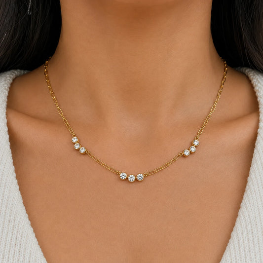 Starlit Trail Necklace - 18K Gold Plated