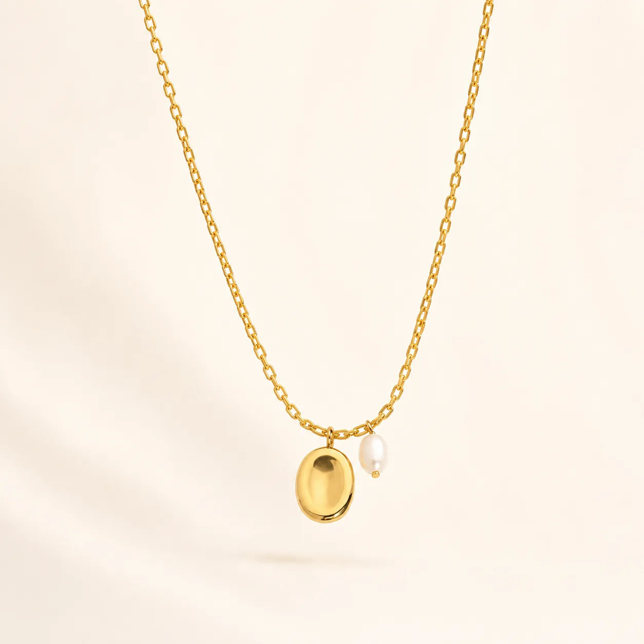 Pearl & Promise Necklace - 18K Gold Plated