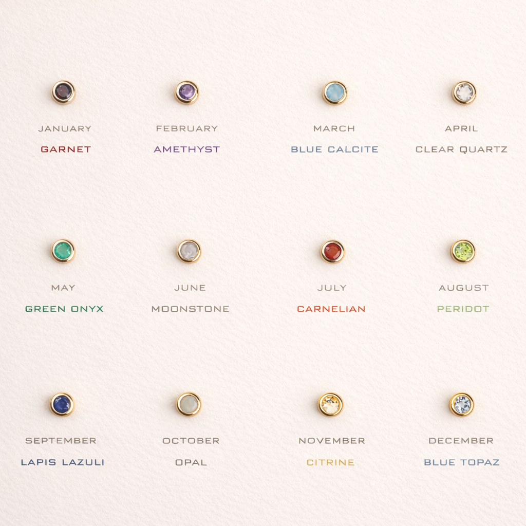 Initial Bloom Birthstone Necklace