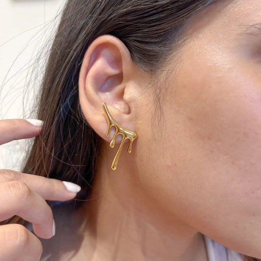 Dew Drops Earrings - 18K Gold Plated