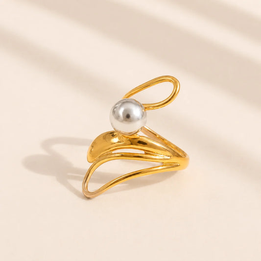 Eclipse Dual Tone Ring - 18K Gold Plated