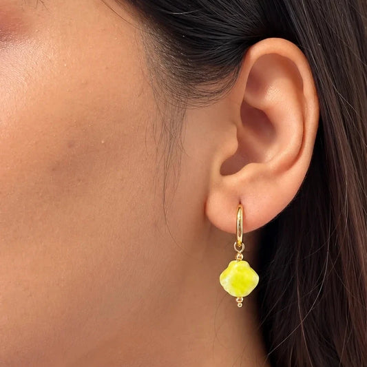 Liora Glow Hoop Earrings - 18K Gold Plated