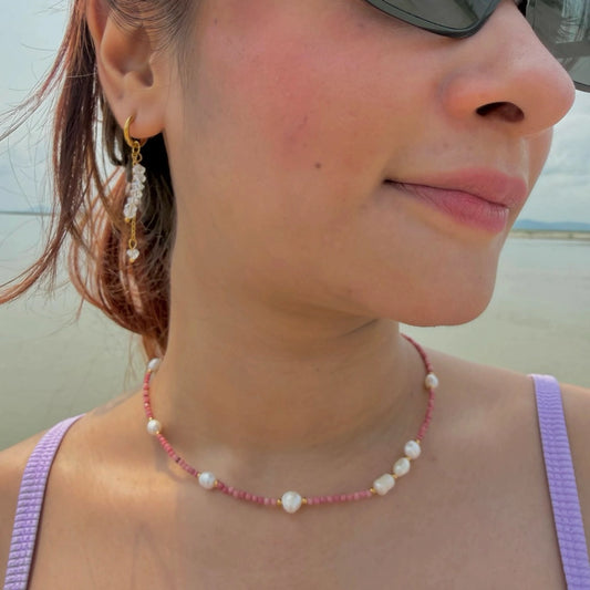 Blush Pearl Necklace - 18K Gold Plated