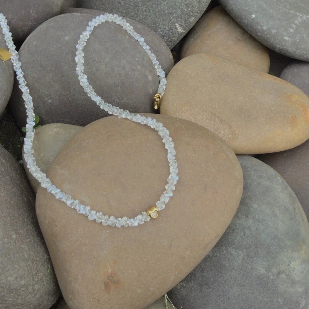 Crystal Whisper Necklace - 18K Gold Plated