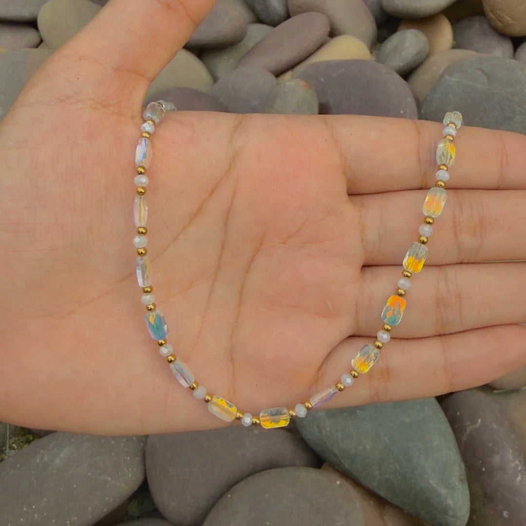 Opal Glow Necklace - 18K Gold Plated