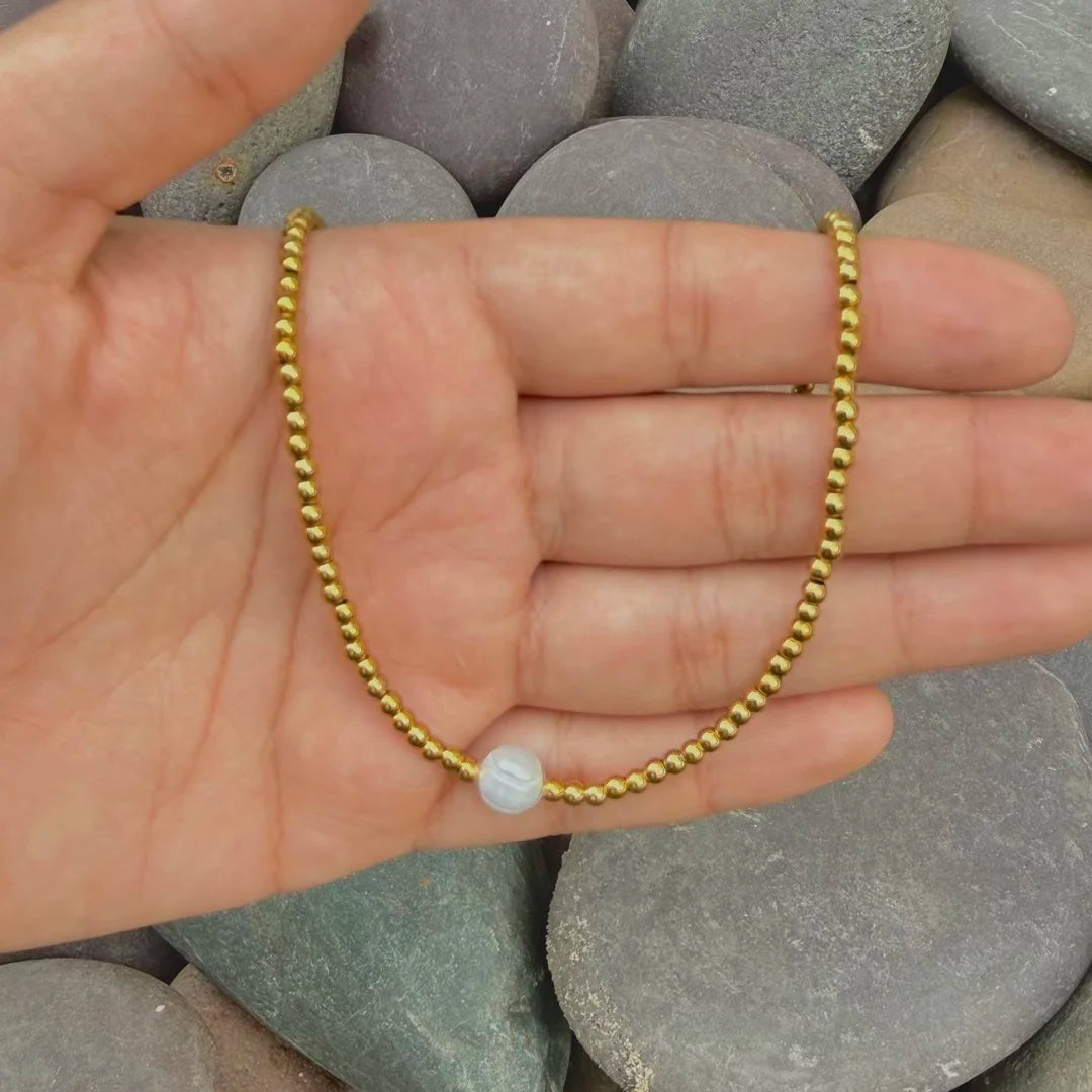 Yara Pearl Necklace - 18K Gold Plated