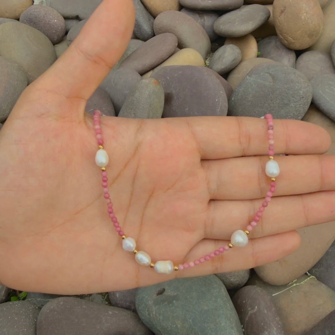 Blush Pearl Necklace - 18K Gold Plated
