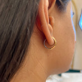 Day & Night Hoops Earrings