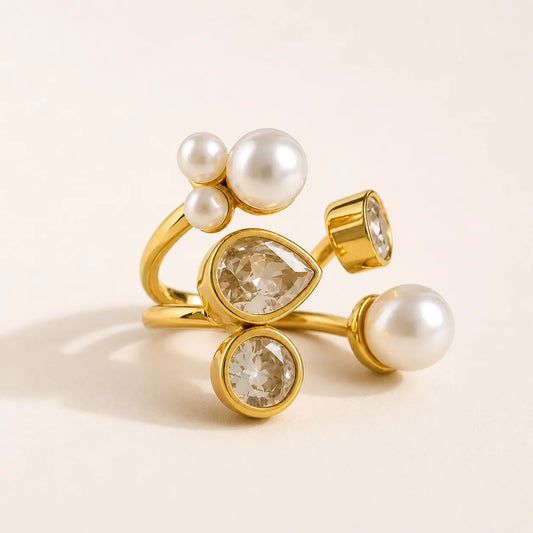 Ocean Glow Ring - 18K Gold Plated