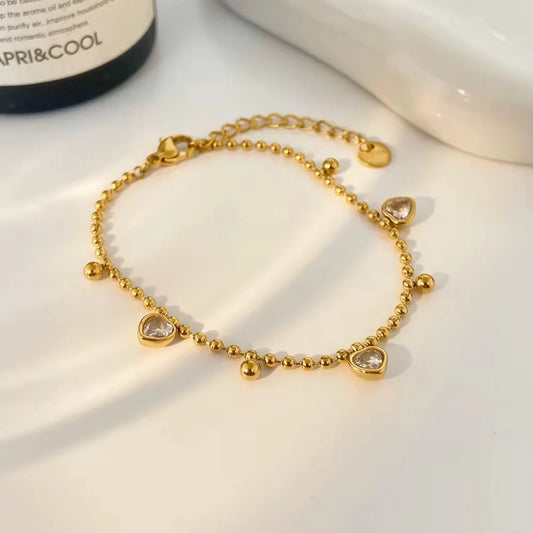 Dots and Drops Bracelet - 18K Gold Plated