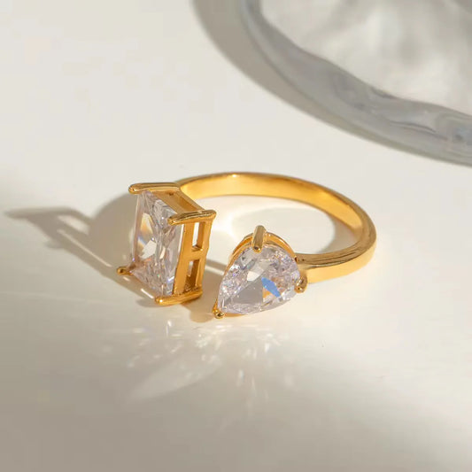 Glam Gem Ring - 18K Gold Plated