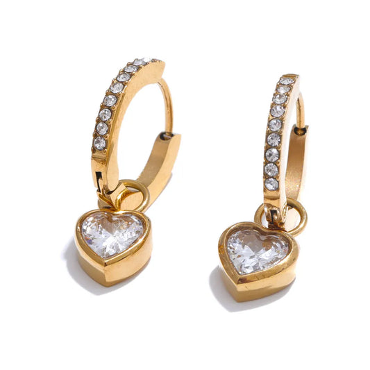 Timeless Heart Hoop Earrings