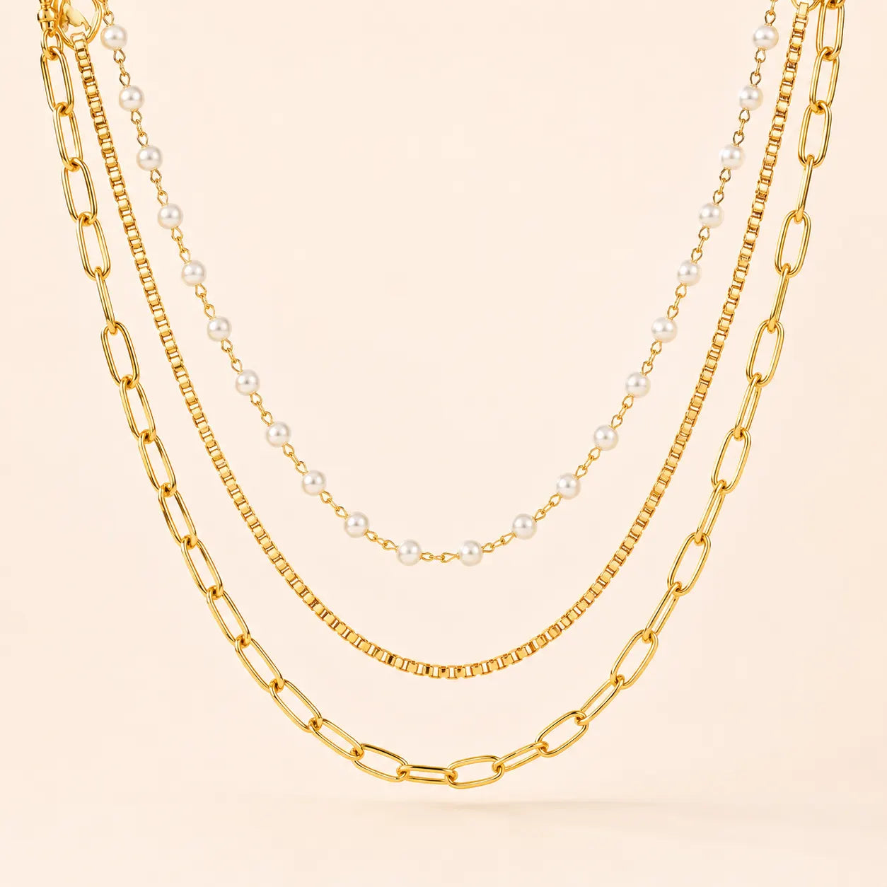 Celene Layered Necklace - 18K Gold Plated