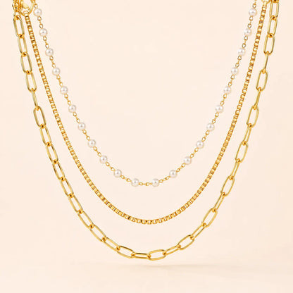 Celene Layered Necklace - 18K Gold Plated