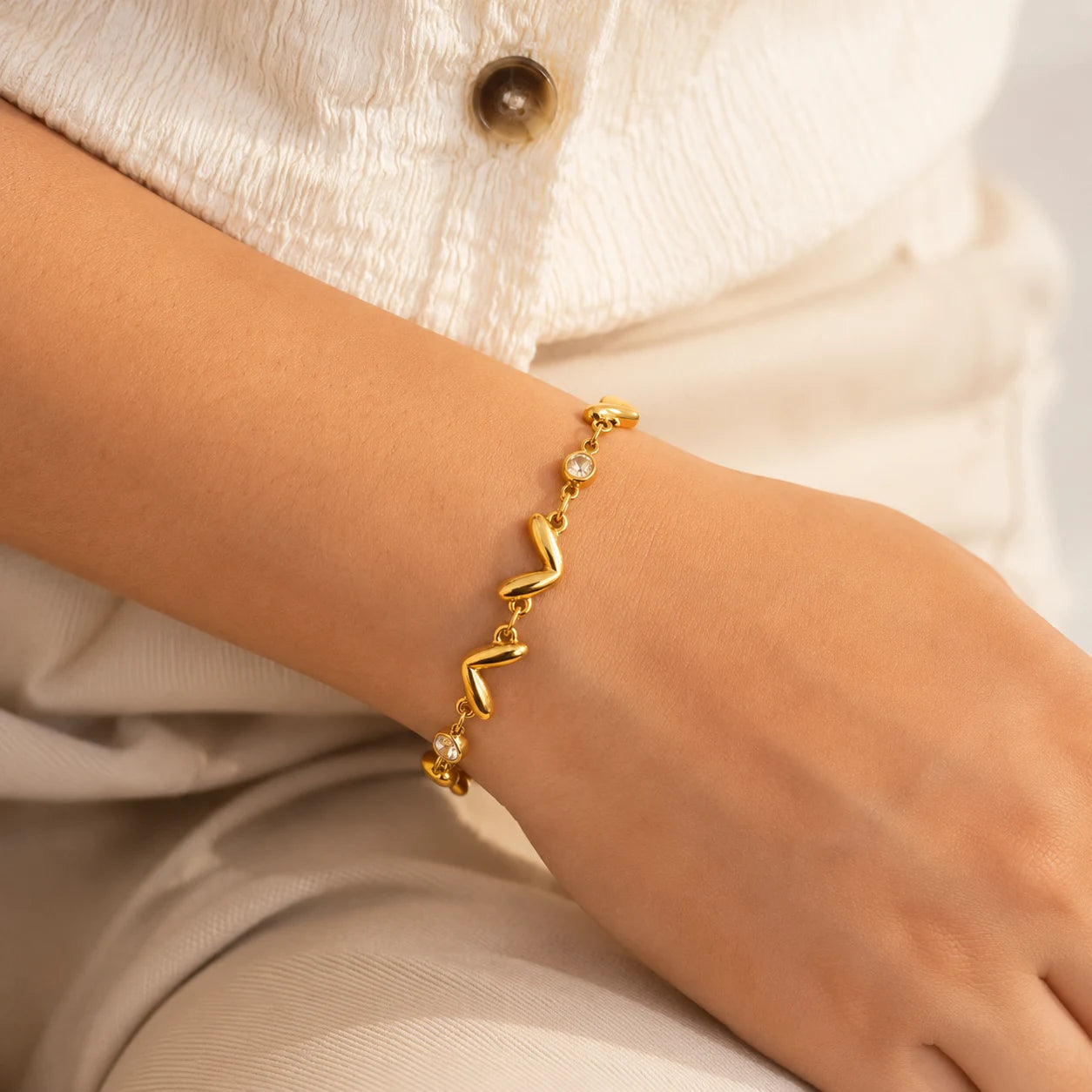 Love Letter Bracelet - 18K Gold Plated