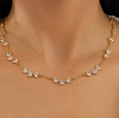 Tied Hearts Necklace - 18K Gold Plated