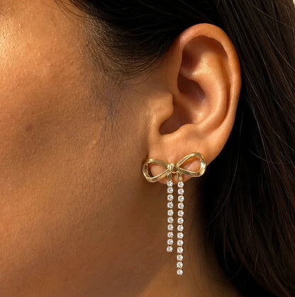Ballerina Bow Earrings - 18K Gold Plated