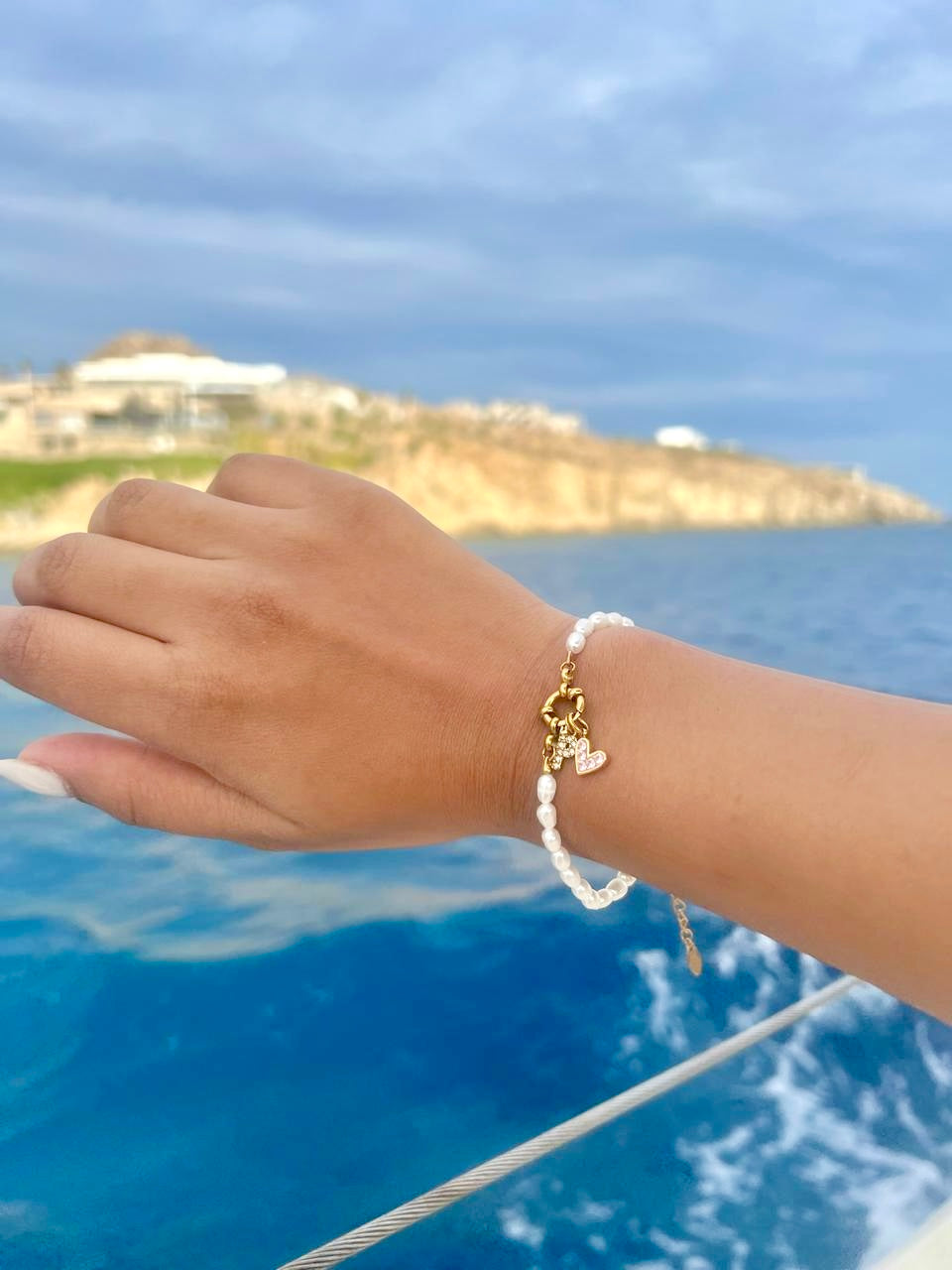 Initial Bond - Pearl Bracelet - 18K Gold Plated