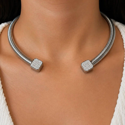Orbit Cuff Necklace - 18K Gold Plated