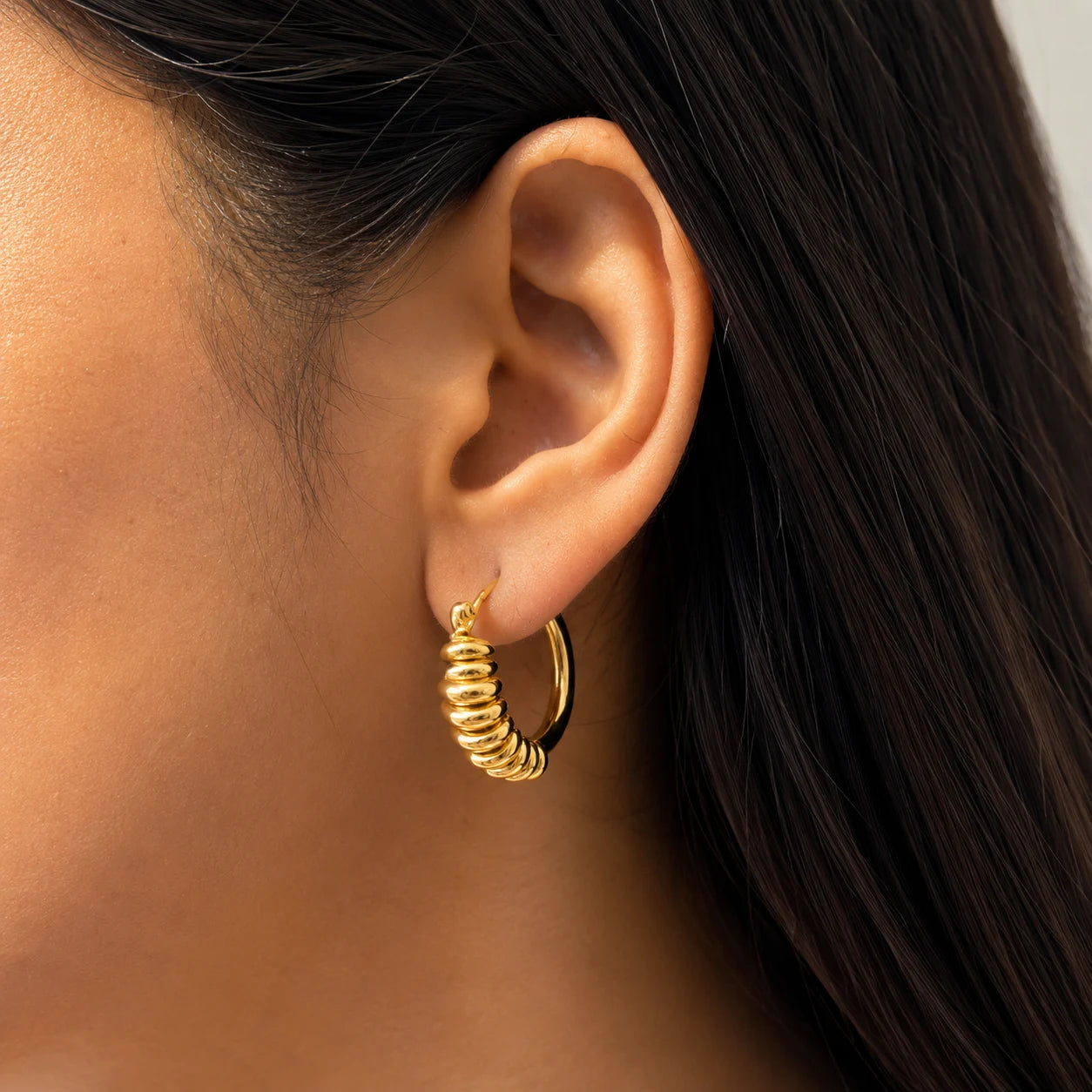 Lara Hoop Earrings - 18K Gold Plated