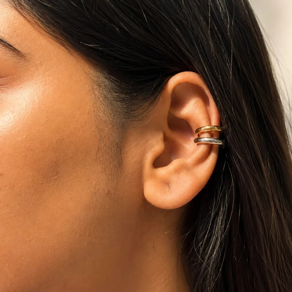 Dual Muse Ear Cuff - 18K Gold Plated