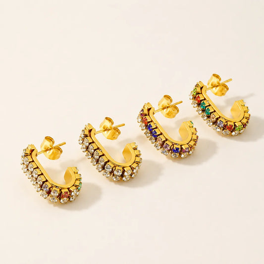 Aurora Hoops Earrings - 18K Gold Plated