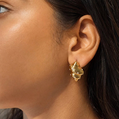 Croissant Earrings - 18K Gold Plated