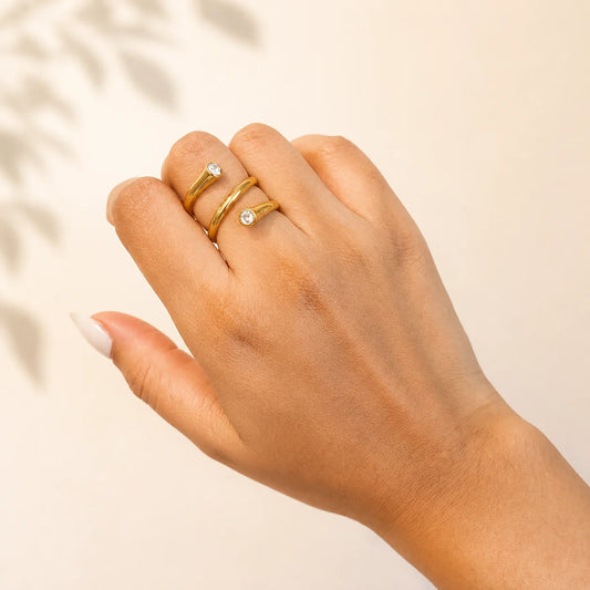 Serpent Loop Ring - 18K Gold Plated