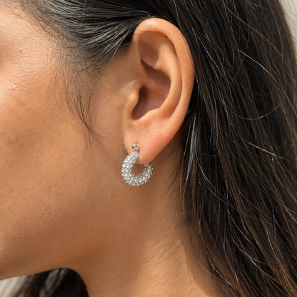 Galaxy Gleam Hoops Earrings - 18K Gold Plated