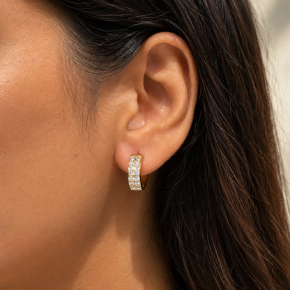 Warm Glow Hoops Earrings - 18K Gold Plated