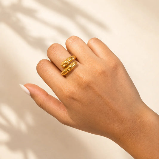 Stella Loop Ring - 18K Gold Plated