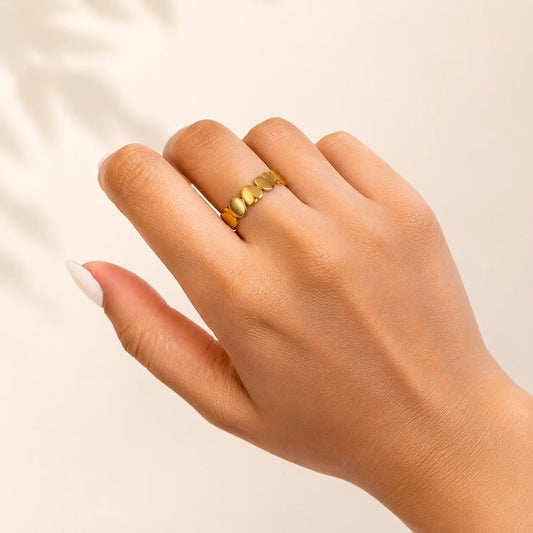 Nysa Heart Ring - 18K Gold Plated
