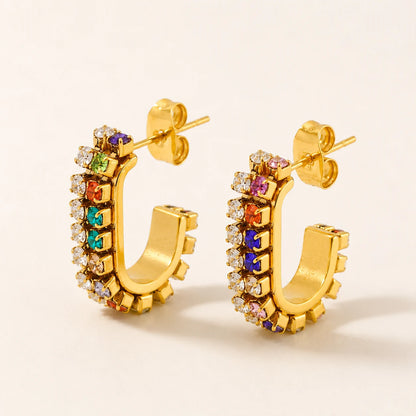 Aurora Hoops Earrings - 18K Gold Plated