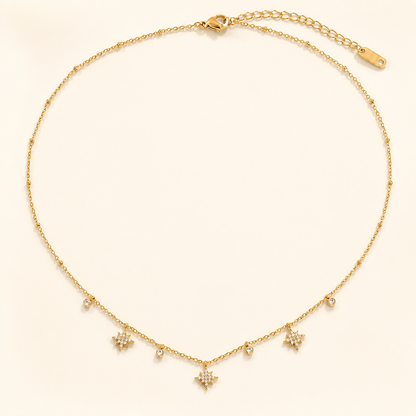 Sparkle Drop Necklace - 18k Gold Plated