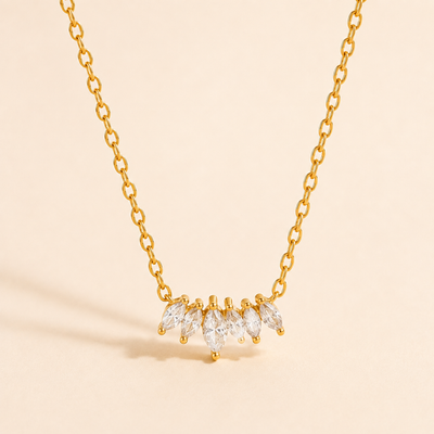 Crystal Drop Necklace - 18K Gold Plated