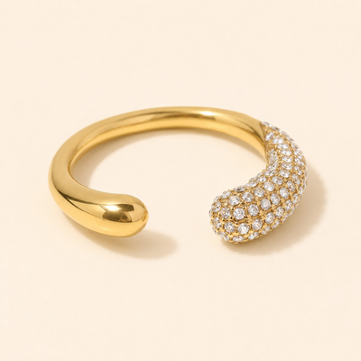 Lumi Curve Ring - 18K Gold Plated