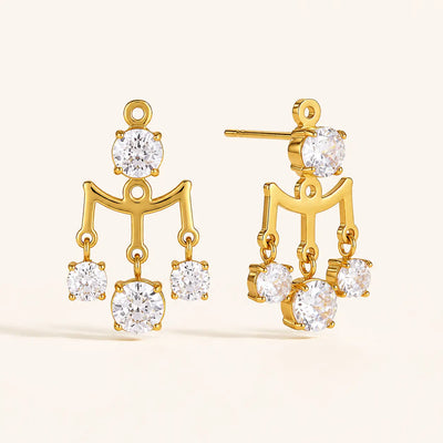 Dancing Stones Earrings - 18K Gold Plated