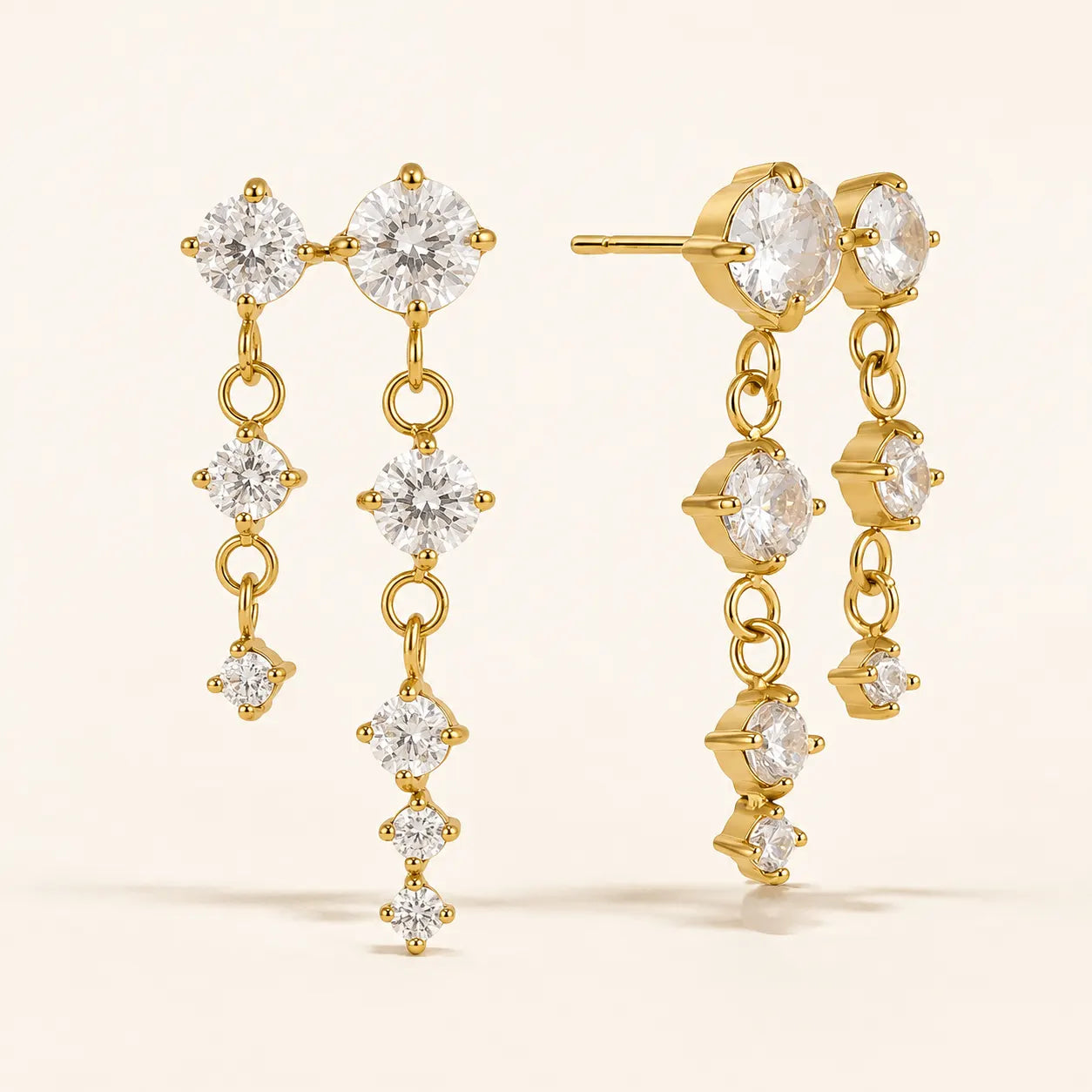Lightfall Earrings - 18K Gold Plated