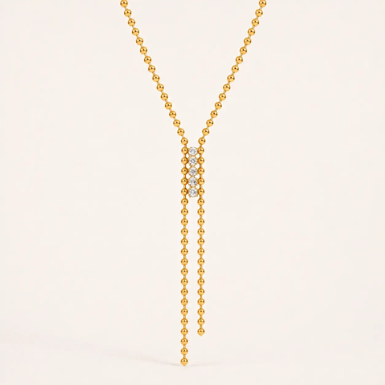 Crossed Paths Necklace - 18K Gold Plated
