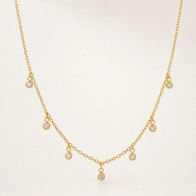 Glint Drop Necklace - 18K Gold Plated