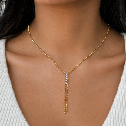 Crossed Paths Necklace - 18K Gold Plated