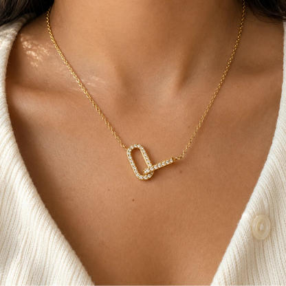 Linked by Love Necklace - 18K Gold Plated
