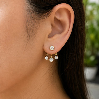 Dancing Stones Earrings - 18K Gold Plated