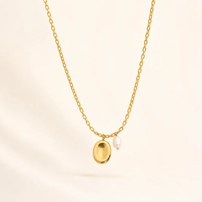 Pearl & Promise Necklace - 18K Gold Plated