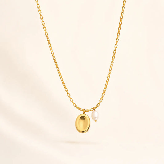 Pearl & Promise Necklace - 18K Gold Plated