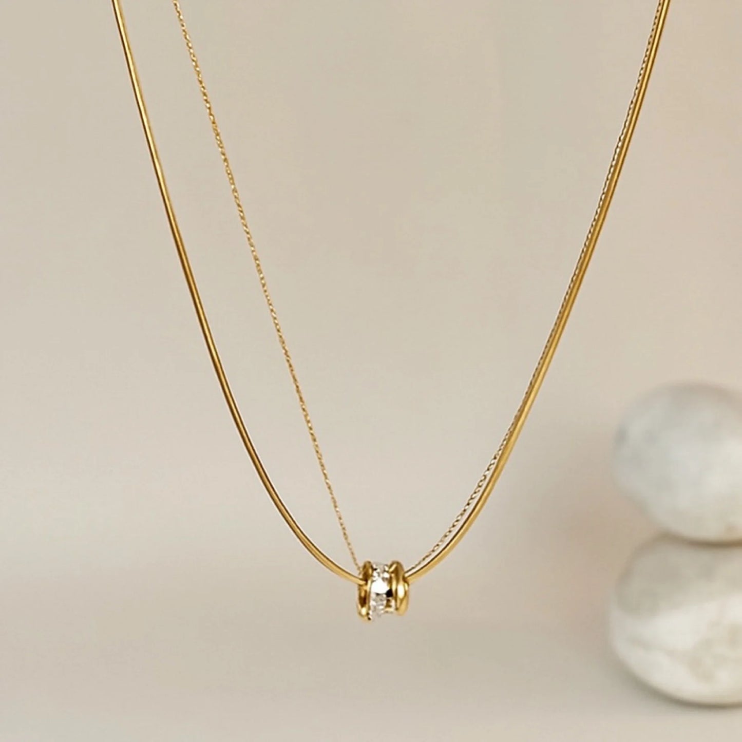 Chain Code Necklace - 18K Gold Plated