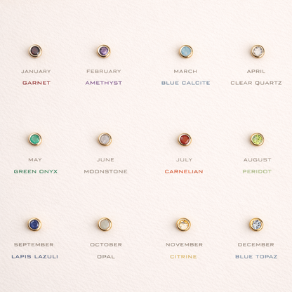 Initial Bloom Birthstone Necklace