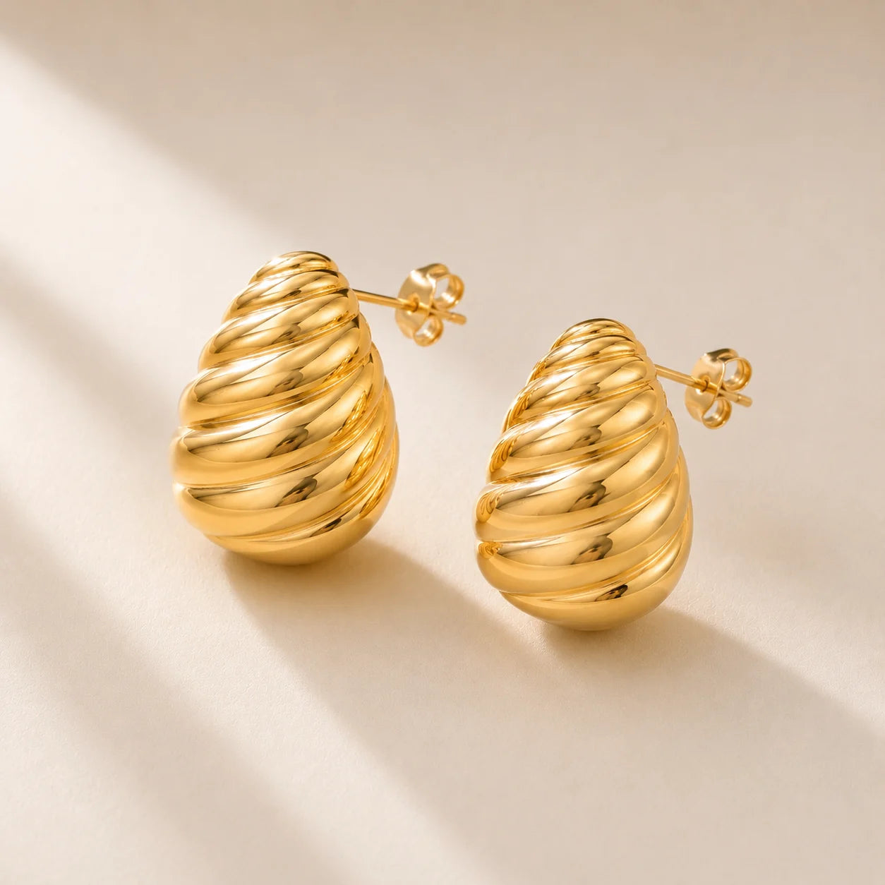 Dazzle Dome Earrings - 18K Gold Plated