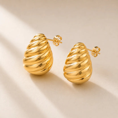 Dazzle Dome Earrings - 18K Gold Plated